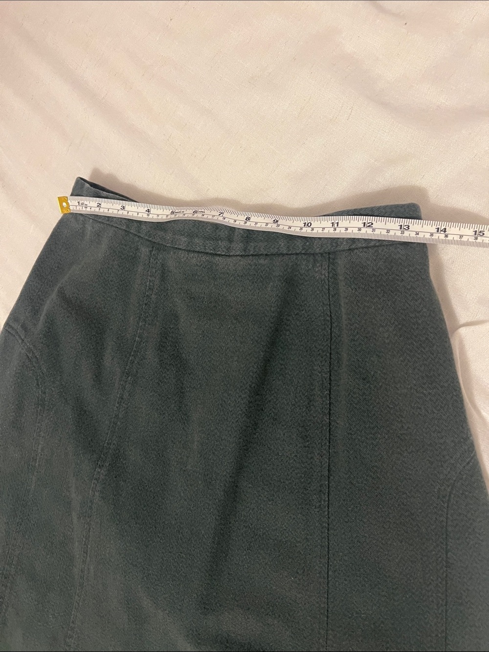 J. Crew Dark Green Midi A-Line Skirt - Picture 3 of 7